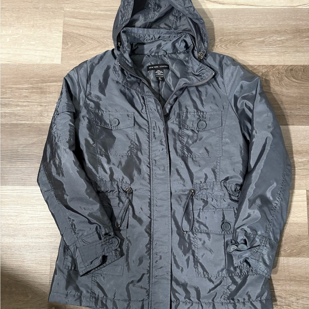 New York and Company Women’s Gray Hooded Jacket